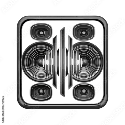 Loudspeaker audio signal design icon