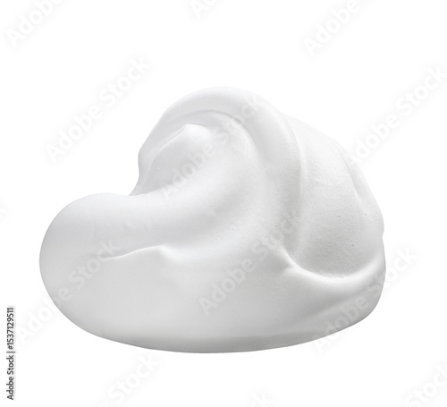 Shaving foam isolated on white background close-up