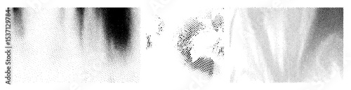 Vector Abstract portrait of a person with halftone dots.