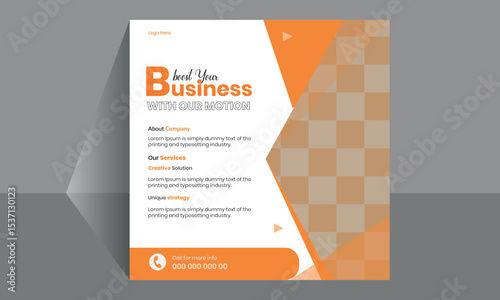 A modern social media post design template on vector layout.