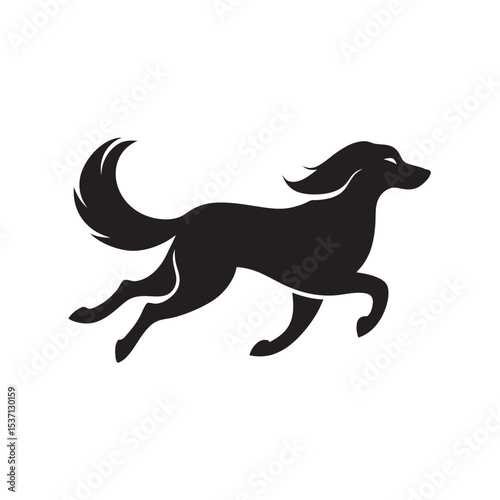 Golden Retriever Running Dog Silhouette