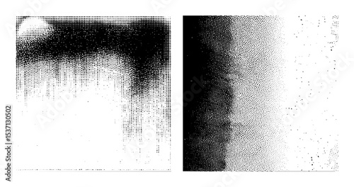 Vector Halftone portrait of a persons face and shoulder.