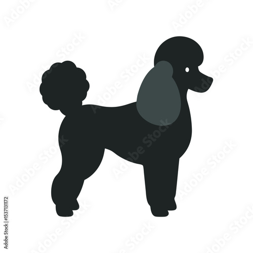 Poodle Show Cut Dog Silhouette Illustration
