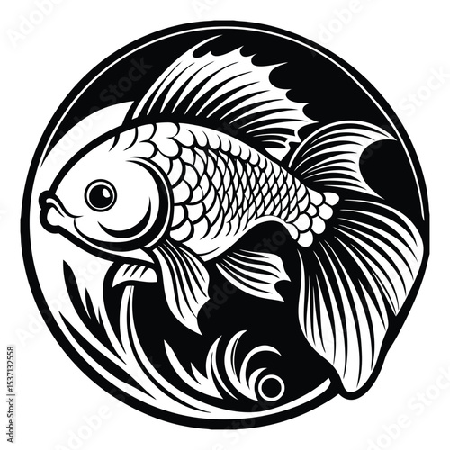 Trophy of a freshwater perch fish with realistic scales and water details ideal for fishing themes isolated on transparent background, png