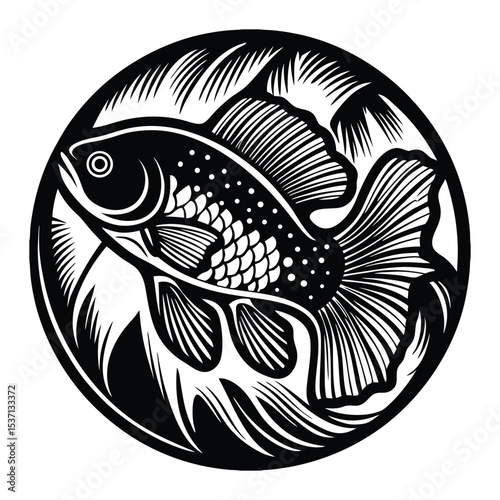 Fishing trophy isolated on transparent or white background