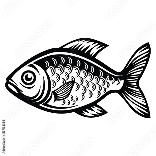 Fishing trophy isolated on transparent or white background