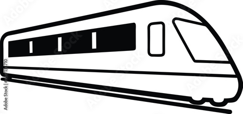 train on a white background