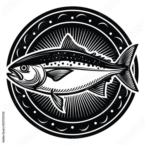 Fishing trophy isolated on transparent or white background