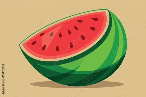 Freshly cut watermelon with vibrant colors and textures