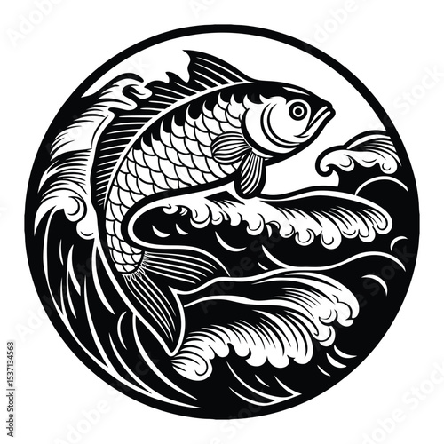 Tilapia fish artwork victor