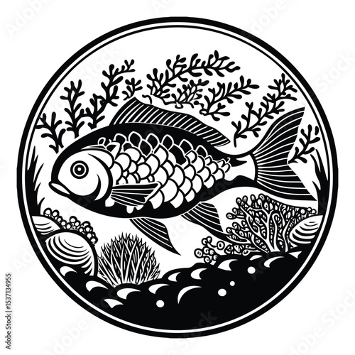 Tilapia fish artwork victor