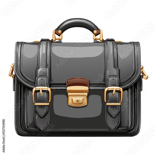 Professional work bag icon flat design stock vector