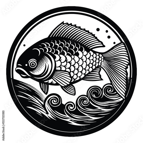 Tilapia fish artwork victor