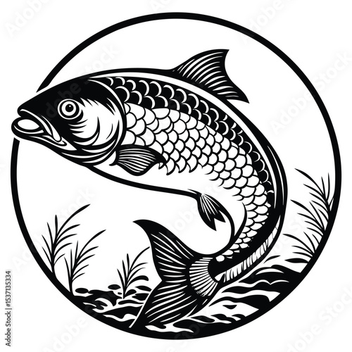 Tilapia fish artwork victor
