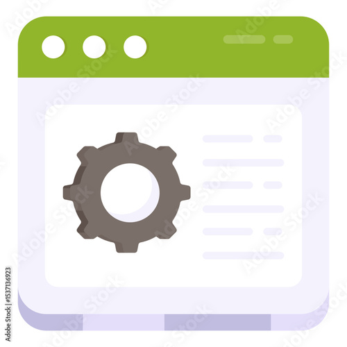 Website Settings Configuration Interface Gear Icon on Browser Window