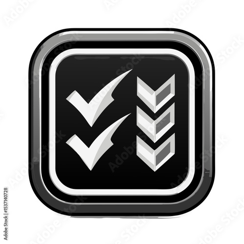 Task list icon with completed lines stock vector