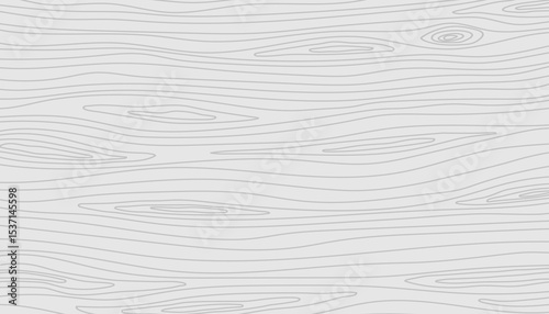 White wood texture. Hand drawn natural grain wooden vector abstract background