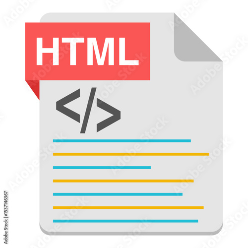 HTML Document File Icon Web Development Coding Programming Software