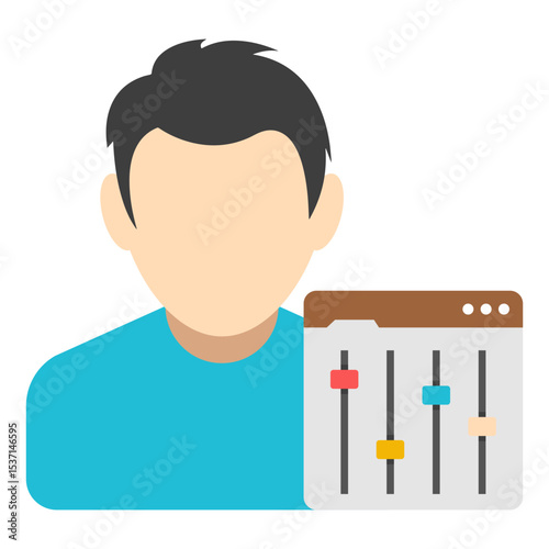 User Profile Icon Adjusting Website Settings Customization Control Panel