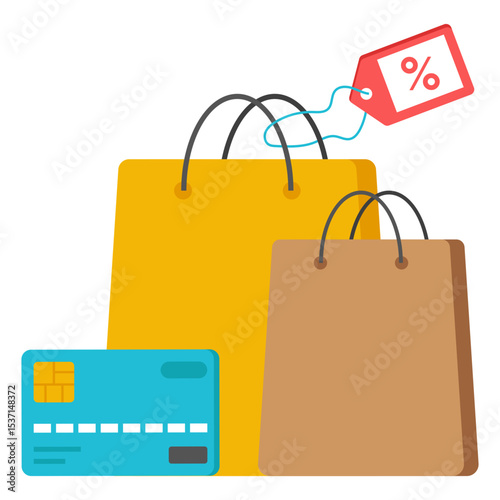 Online Shopping Sale Discount Payment Bags Retail Ecommerce