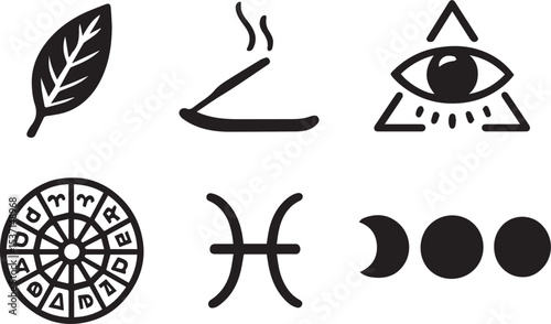 Spiritual & Astrology Vector Set | Mystic Symbols & Horoscope Icons