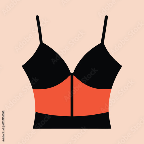 black bra and panties Vector art