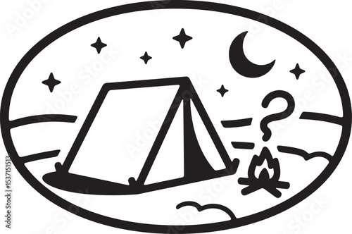 Vector silhouette icon of a sailing boat on the sea, perfect for summer travel and ocean adventures