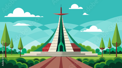 Monumental Architecture A Stunning Illustration of a Modern Landmark