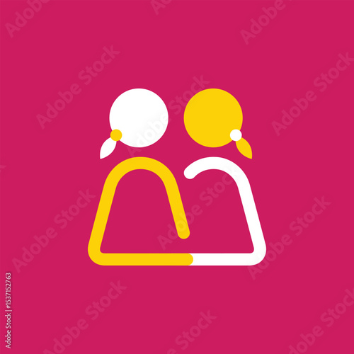 Sister Solidarity Logo Concept Illustration