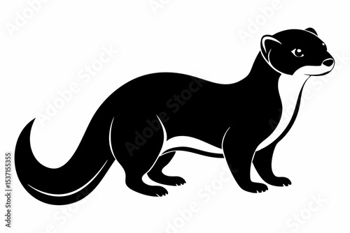 ferret sihouette black vector