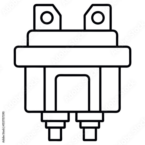 Circuit breaker electrical component silhouette icon
