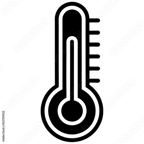 Simple thermometer silhouette graphic design element