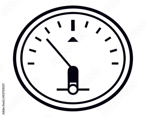 Simple gauge meter indicator minimalist silhouette