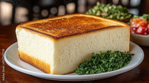 Crispy toasted bread slice