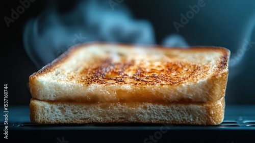 Crispy toasted sandwich steaming