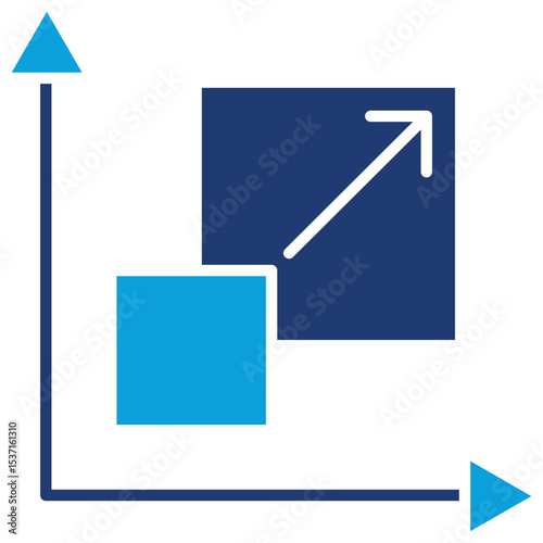 Scalability Flat Blue Icon