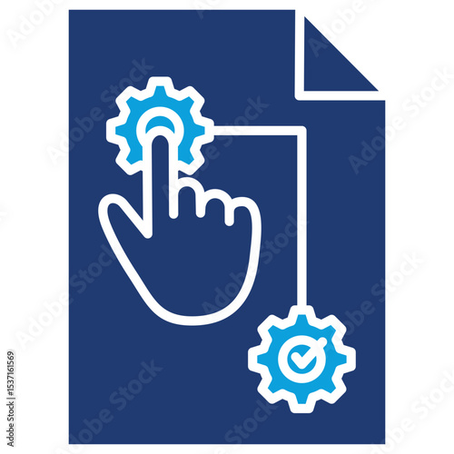 Scenario Planning Flat Blue Icon