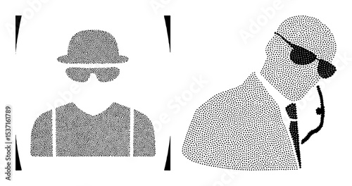 Vector Stylized figures of anonymous men in dot .