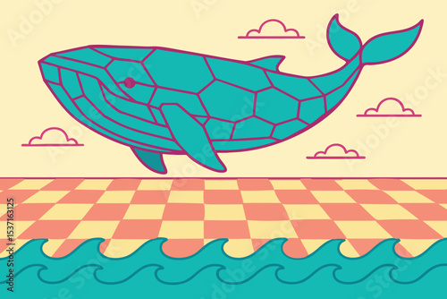 illustration of a wheal in the water