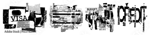 Vector Abstract financial featuring payment methods and monetary values.