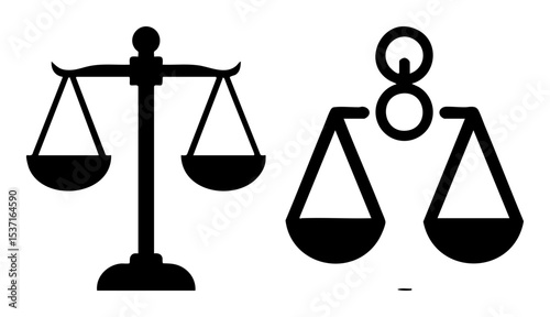 Vector Scales of Justice Vector
