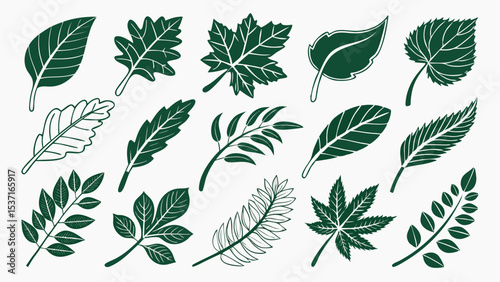 Green leaves seamless pattern design with floral plant and nature elements vector illustration