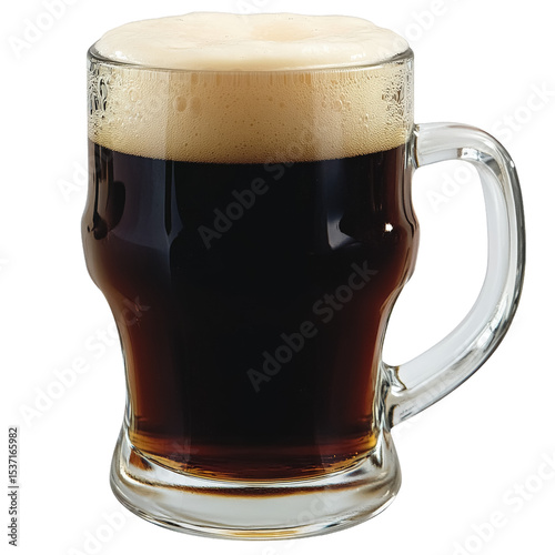 Dark Beer in a Glass Mug photo