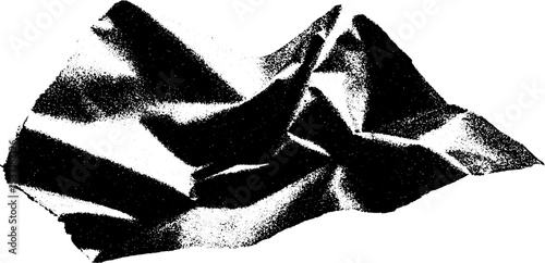 Dynamic black and white aluminum foil texture for artistic design