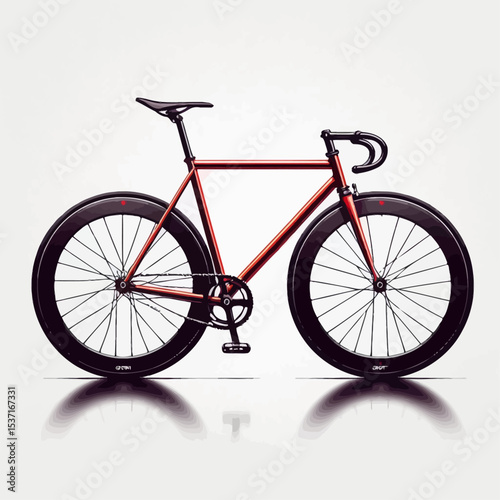 a cool red fixie bike 700c