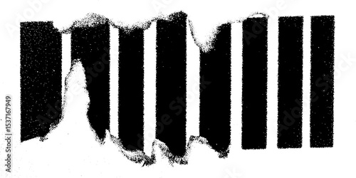 High contrast black and white abstract barcode pattern for modern design