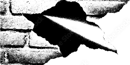 High contrast brick wall graffiti fragment artwork for urban design