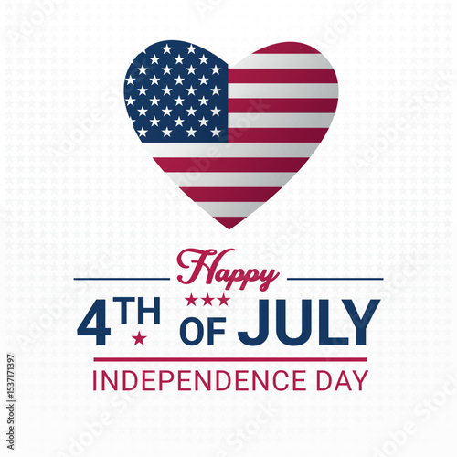 4th of July, Independence Day, Fourth of July background, poster with USA flag
