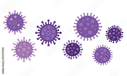 Bacteria and virus icons