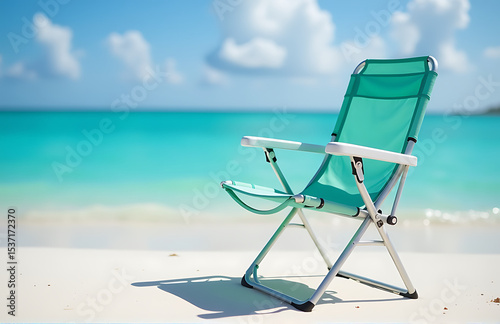 foldable aluminum beach chair mint green pristine caribbean
